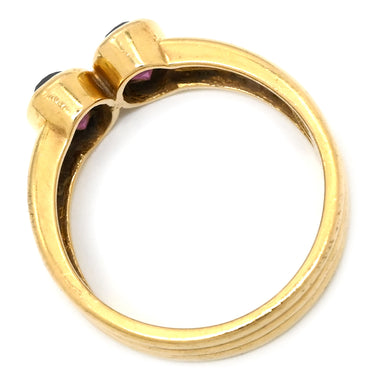 タサキ TASAKI ガーネット リング パープル×イエローゴールド K18YG ダイヤモンド ガーネット リング 指輪 TASAKI Au750 18K 18金 ロードライトガーネット 11号
