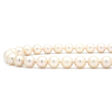 タサキ TASAKI 9.0mm パール パールホワイト×ピンクゴールド K14PG パール ルビー ネックレス 真珠 K14PG 一連 一重 アコヤ真珠 ルビー付リーフモチーフクラスプ
