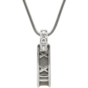 ティファニー Tiffany & Co アトラス ペンダント ダイヤモンド ホワイトゴールド K18WG ダイヤモンド ネックレス 18K 750 Ag750 ローマ数字