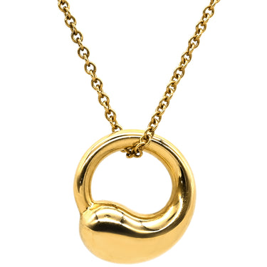 ティファニー Tiffany & Co エターナル サークル イエローゴールド K18YG ネックレス T&Co. Au750 18K 18金 YG エルサ・ペレッティ
