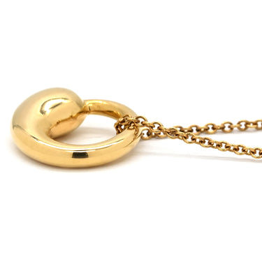 ティファニー Tiffany & Co エターナル サークル イエローゴールド K18YG ネックレス T&Co. Au750 18K 18金 YG エルサ・ペレッティ