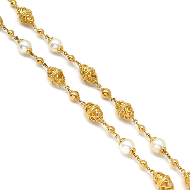 ミキモト MIKIMOTO パール ホワイトパール×イエローゴールド K18YG パール ネックレス MIKIMOTO 真珠 Au750 18K 18金 ロングネックレス ブレス 2WAY コンバーチブル