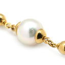 ミキモト MIKIMOTO パール ホワイトパール×イエローゴールド K18YG パール ネックレス MIKIMOTO 真珠 Au750 18K 18金 ロングネックレス ブレス 2WAY コンバーチブル