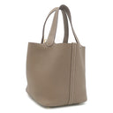 エルメス HERMES ピコタンロックMM エトゥープ トリヨンクレマンス ハンドバッグ ゴールド金具 グレージュ