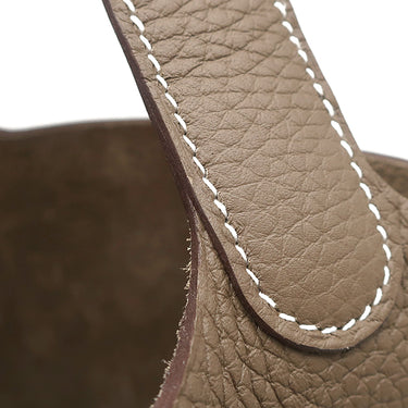 エルメス HERMES ピコタンロックMM エトゥープ トリヨンクレマンス ハンドバッグ ゴールド金具 グレージュ