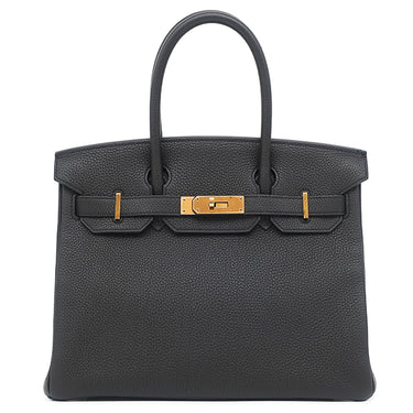 エルメス HERMES バーキン30 ブラック トゴ ハンドバッグ ゴールド金具 黒