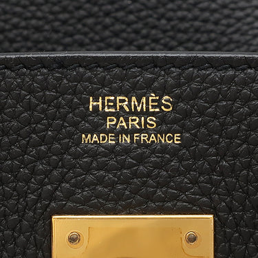 エルメス HERMES バーキン30 ブラック トゴ ハンドバッグ ゴールド金具 黒