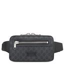 グッチ GUCCI ソフト ベルトバッグ 474293 ブラック GGスプリームキャンバス ボディバッグ シルバー金具 ウェブライン ウエストバッグ
