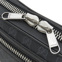 グッチ GUCCI ソフト ベルトバッグ 474293 ブラック GGスプリームキャンバス ボディバッグ シルバー金具 ウェブライン ウエストバッグ