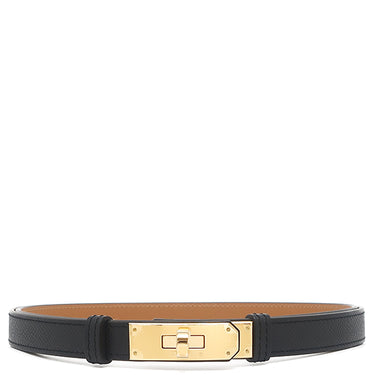 エルメス HERMES ベルト ケリー 18 H069853CC89 ブラック×ゴールド ヴォーエプソン GP ベルト ゴールド金具 新品 未使用 スライド調節 2025年製