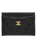 シャネル CHANEL クラシック AP0213 ブラック レザー キャビアスキン カードケース ゴールド金具 黒 パスケース 名刺入れ