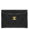シャネル CHANEL クラシック AP0213 ブラック レザー キャビアスキン カードケース ゴールド金具 黒 パスケース 名刺入れ