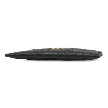 シャネル CHANEL クラシック AP0213 ブラック レザー キャビアスキン カードケース ゴールド金具 黒 パスケース 名刺入れ