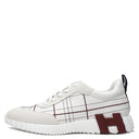 エルメス HERMES バウンシング H252886ZH90405 白 レザー ヴォーピケ シェーヴルヴェロア #41 スニーカー Hロゴ タータンモチーフ