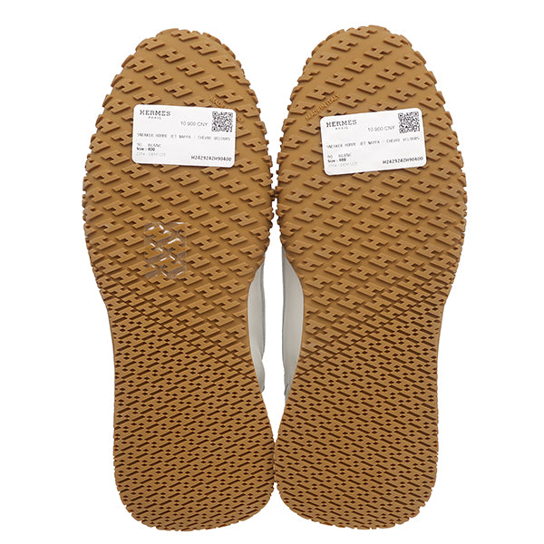 エルメス HERMES ジェット ナッパ H242923ZH90400 白 レザー トワル