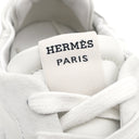 エルメス HERMES ジェット ナッパ H242923ZH90400 白 レザー トワルテクニック シェーヴルヴェロア #40 スニーカー 新品 未使用 Hロゴ