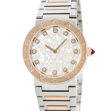 腕時計 ブルガリ BVLGARI ブルガリブルガリ LISAモデル 104115/BBP33SG クオーツ レディース 純正ダイヤ K18PG×SS コンビ シェル 限定