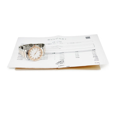 腕時計 ブルガリ BVLGARI ブルガリブルガリ LISAモデル 104115/BBP33SG クオーツ レディース 純正ダイヤ K18PG×SS コンビ シェル 限定