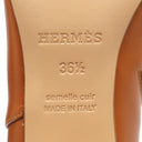 エルメス HERMES サンジェルマン アンクルブーツ H202257Z ナチュラル レザー #36.5 ブーツ シルバー金具 靴 ケリーバックル 補修有り