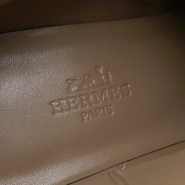 エルメス HERMES サンジェルマン アンクルブーツ H202257Z ナチュラル レザー #36.5 ブーツ シルバー金具 靴 ケリーバックル 補修有り