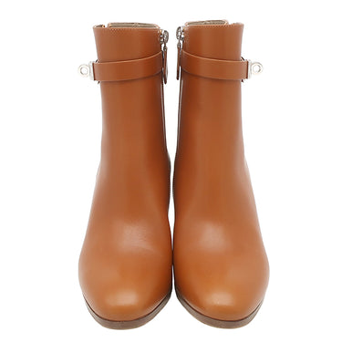 エルメス HERMES サンジェルマン アンクルブーツ H202257Z ナチュラル レザー #36.5 ブーツ シルバー金具 靴 ケリーバックル 補修有り