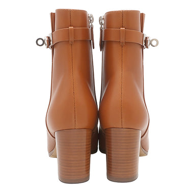 エルメス HERMES サンジェルマン アンクルブーツ H202257Z ナチュラル レザー #36.5 ブーツ シルバー金具 靴 ケリーバックル 補修有り