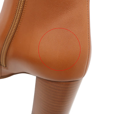 エルメス HERMES サンジェルマン アンクルブーツ H202257Z ナチュラル レザー #36.5 ブーツ シルバー金具 靴 ケリーバックル 補修有り