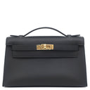 エルメス HERMES ポシェットケリー ミニ ブラック スイフト ハンドバッグ ゴールド金具 新品 未使用 黒 2025年製