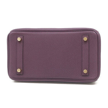 エルメス HERMES バーキン25 カシス トゴ ハンドバッグ ゴールド金具 紫 鍵・カデナ欠品