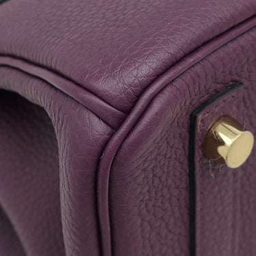 エルメス HERMES バーキン25 カシス トゴ ハンドバッグ ゴールド金具 紫 鍵・カデナ欠品