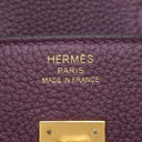 エルメス HERMES バーキン25 カシス トゴ ハンドバッグ ゴールド金具 紫 鍵・カデナ欠品