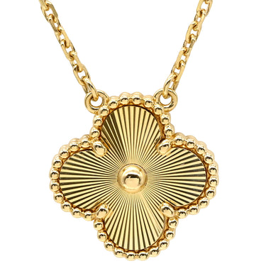 ヴァンクリーフアーペル Van Cleef & Arpels ヴィンテージ アルハンブラ VCARP4KL00 イエローゴールド K18YG ネックレス Au750 18K ギヨシェ