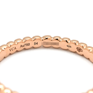 ヴァンクリーフアーペル Van Cleef & Arpels ペルレ ゴールドパール スモール VCARPJMG00 ピンクゴールド K18PG #54(JP14) リング 指輪 750PG 18金 13.5号