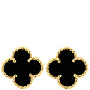 ヴァンクリーフアーペル Van Cleef & Arpels スウィート アルハンブラ VCARA44900 ブラック×イエローゴールド K18YG オニキス ピアス 黒 750 YG 18K