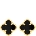 ヴァンクリーフアーペル Van Cleef & Arpels スウィート アルハンブラ VCARA44900 ブラック×イエローゴールド K18YG オニキス ピアス 黒 750 YG 18K