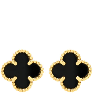 ヴァンクリーフアーペル Van Cleef & Arpels スウィート アルハンブラ VCARA44900 ブラック×イエローゴールド K18YG オニキス ピアス 黒 750 YG 18K