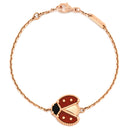 ヴァンクリーフアーペル Van Cleef & Arpels ラッキースプリング オープンウィング レディバグ VCARP7R100 ローズゴールド K18PG オニキス カーネリアン ブレスレット オニキス カーネリアン