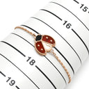 ヴァンクリーフアーペル Van Cleef & Arpels ラッキースプリング オープンウィング レディバグ VCARP7R100 ローズゴールド K18PG オニキス カーネリアン ブレスレット オニキス カーネリアン