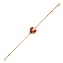 ヴァンクリーフアーペル Van Cleef & Arpels ラッキースプリング オープンウィング レディバグ VCARP7R100 ローズゴールド K18PG オニキス カーネリアン ブレスレット オニキス カーネリアン