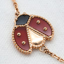 ヴァンクリーフアーペル Van Cleef & Arpels ラッキースプリング オープンウィング レディバグ VCARP7R100 ローズゴールド K18PG オニキス カーネリアン ブレスレット オニキス カーネリアン