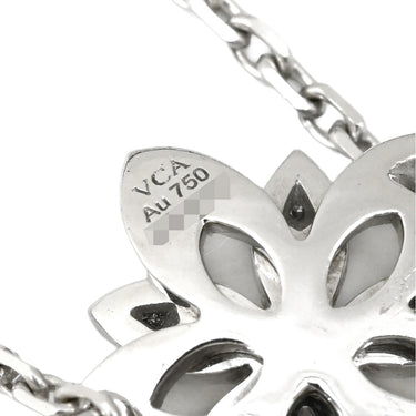 ヴァンクリーフアーペル Van Cleef & Arpels ロータス ダイヤ ミニ VCARP1AB00 ホワイトゴールド K18WG ダイヤモンド ブレスレット 750 18K フラワーモチーフ