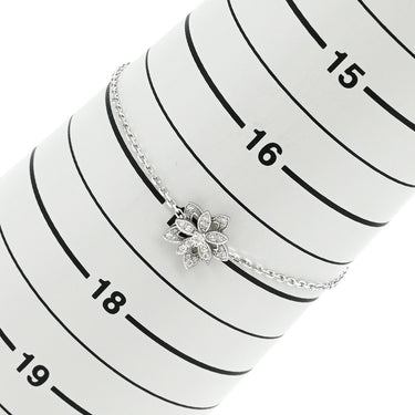 ヴァンクリーフアーペル Van Cleef & Arpels ロータス ダイヤ ミニ VCARP1AB00 ホワイトゴールド K18WG ダイヤモンド ブレスレット 750 18K フラワーモチーフ
