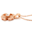 ブルガリ BVLGARI フィオレヴァー ピンクゴールド K18PG ダイヤモンド ネックレス Au750 K18PG パヴェ ダイヤ フラワーモチーフ オープンワーク