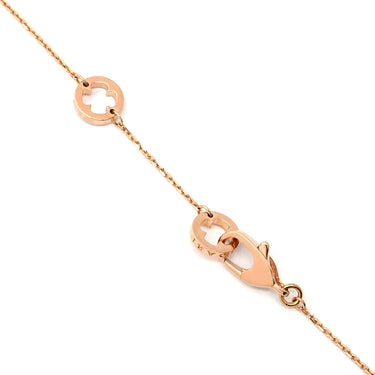 ブルガリ BVLGARI フィオレヴァー ピンクゴールド K18PG ダイヤモンド ネックレス Au750 K18PG パヴェ ダイヤ フラワーモチーフ オープンワーク