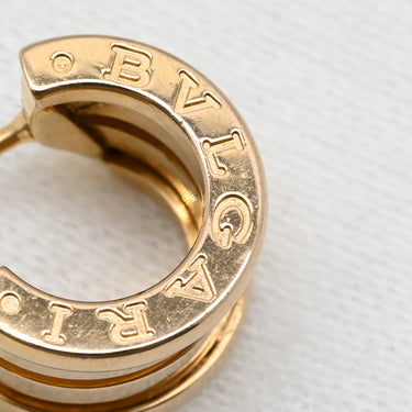 ブルガリ BVLGARI B-zero1 ビーゼロワン イエローゴールド K18YG ピアス BVLGARI K18YG Au750 18K 18金 3バンド フープピアス