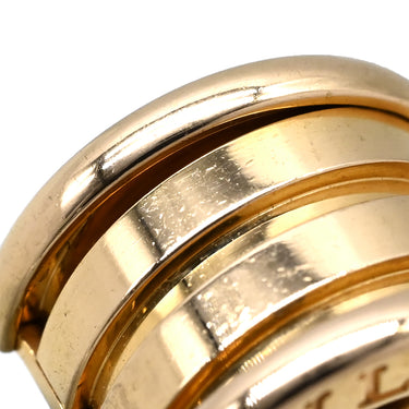 ブルガリ BVLGARI B-zero1 ビーゼロワン イエローゴールド K18YG ピアス BVLGARI K18YG Au750 18K 18金 3バンド フープピアス