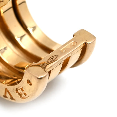 ブルガリ BVLGARI B-zero1 ビーゼロワン イエローゴールド K18YG ピアス BVLGARI K18YG Au750 18K 18金 3バンド フープピアス
