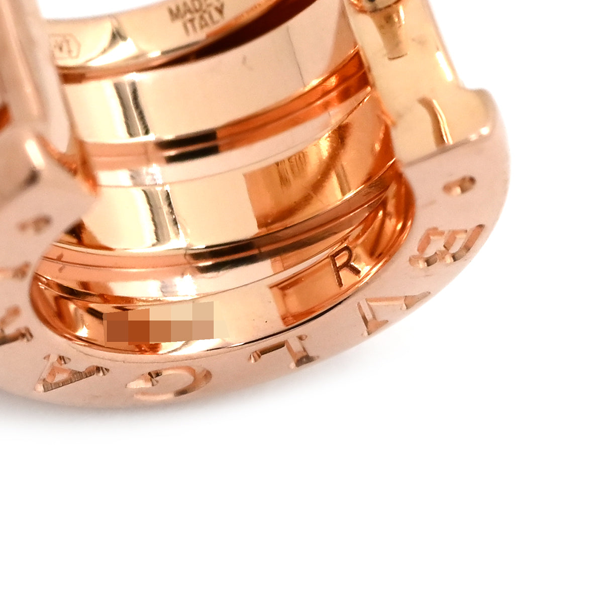 ブルガリ BVLGARI B-zero1 ビーゼロワン ピンクゴールド ピアス 750