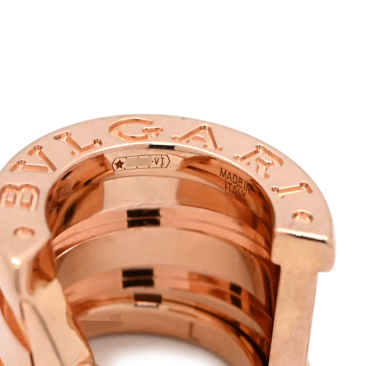 ブルガリ BVLGARI B-zero1 ビーゼロワン ピンクゴールド ピアス 750