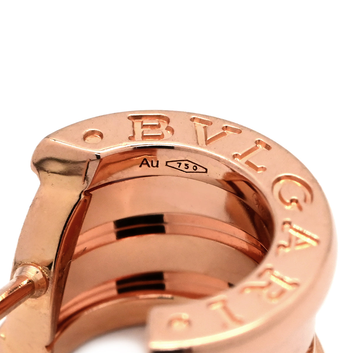 ブルガリ BVLGARI B-zero1 ビーゼロワン ピンクゴールド ピアス 750